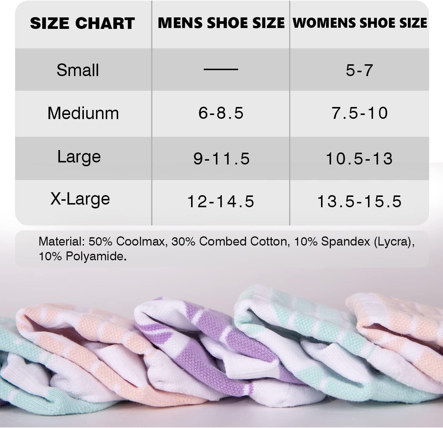 imageHylaea No Show Running Athletic AntiBlister Wicking Coolmax Socks Seamless Antiodor3 Pairs Multicolor