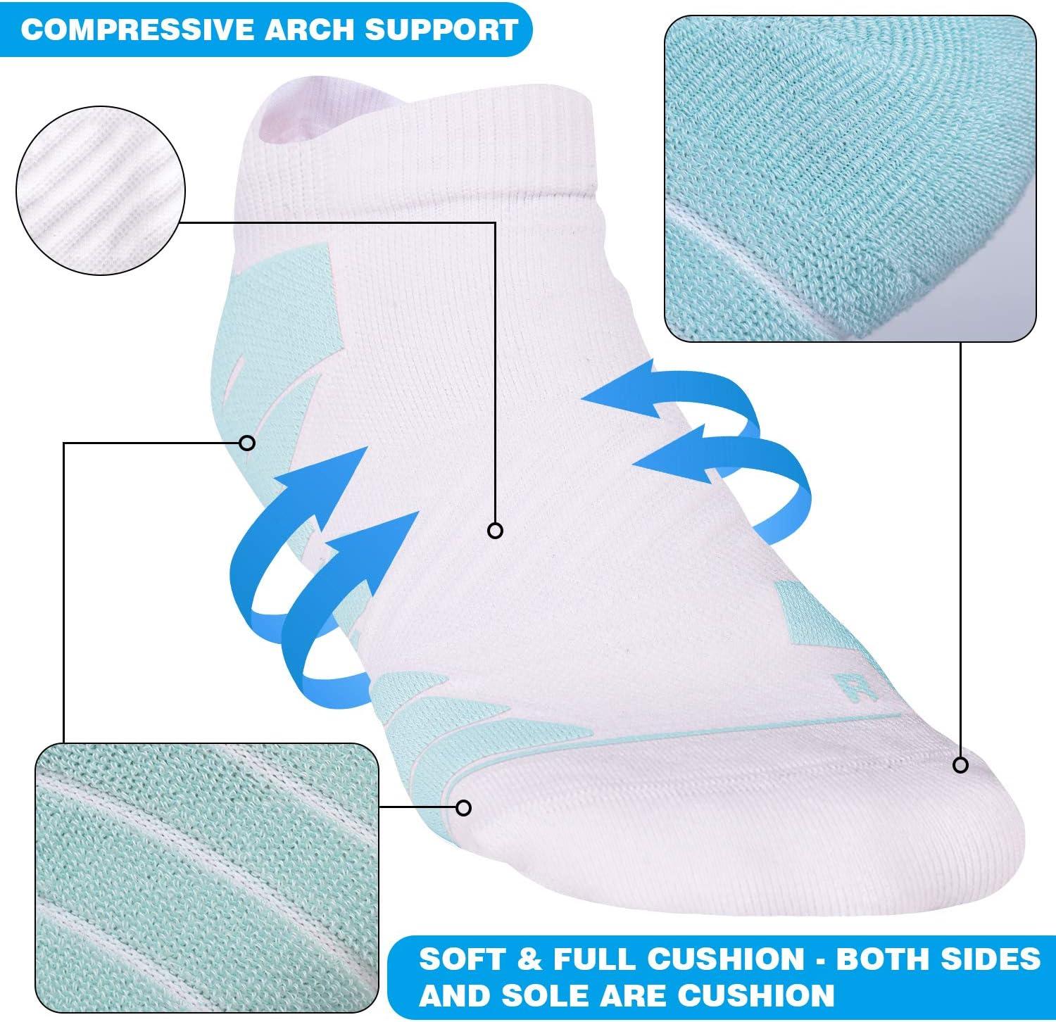 imageHylaea No Show Running Athletic AntiBlister Wicking Coolmax Socks Seamless Antiodor3 Pairs Multicolor