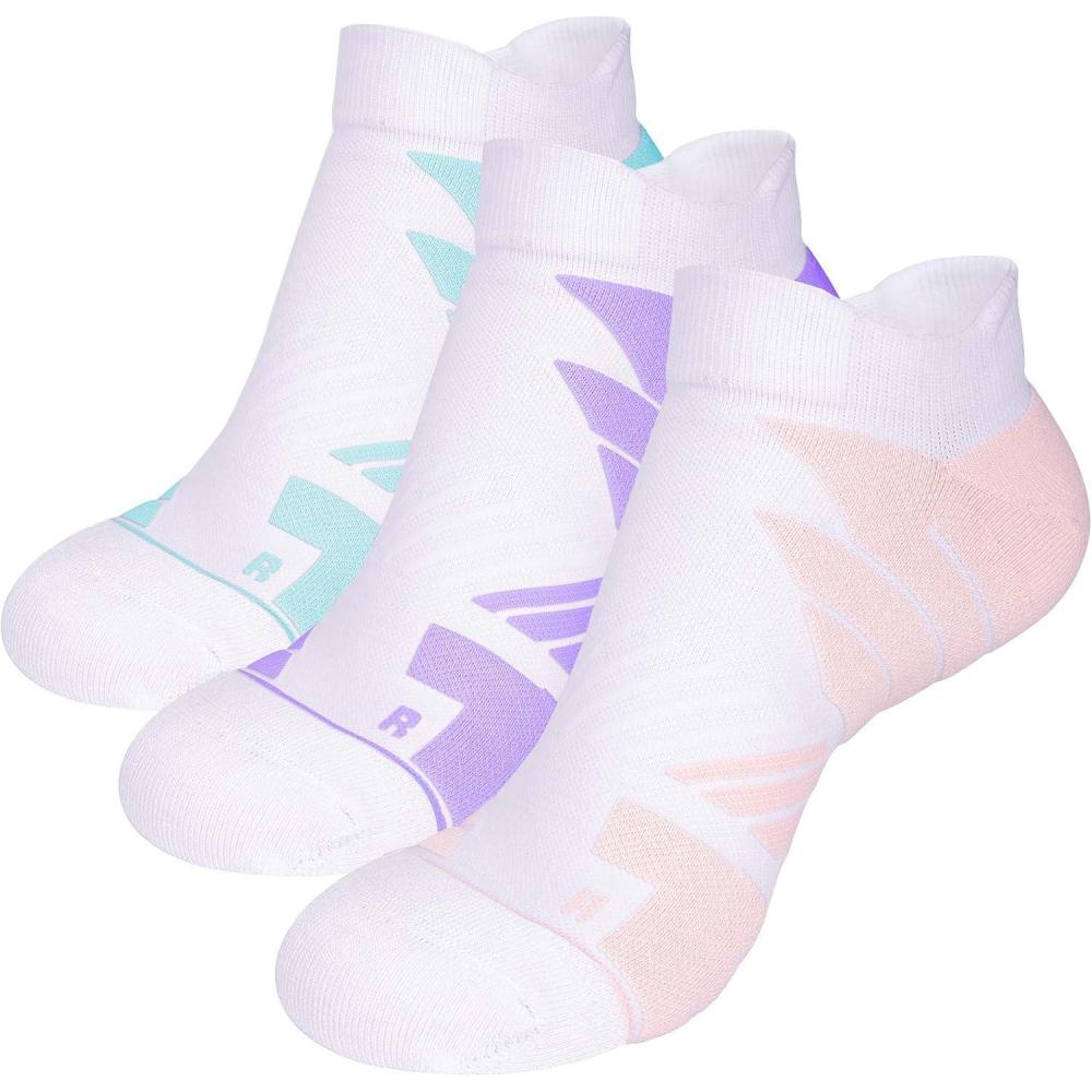 imageHylaea No Show Running Athletic AntiBlister Wicking Coolmax Socks Seamless Antiodor3 Pairs Multicolor