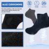 imageHylaea Athletic Running Socks Cushion Padded Moisture Wicking Low Cut3 Pairs Black