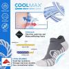 imageHylaea Athletic Running Socks Cushion Padded Moisture Wicking Low Cut3 Pairs Black Grey White