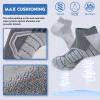 imageHylaea Athletic Running Socks Cushion Padded Moisture Wicking Low Cut3 Pairs Black Grey White