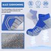imageHylaea Athletic Running Socks Cushion Padded Moisture Wicking Low Cut3 Pairs Green Blue Orange