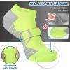 imageHylaea Athletic Running Socks Cushion Padded Moisture Wicking Low Cut3 Pairs Green Blue Orange