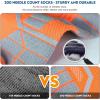 imageHylaea Athletic Running Socks Cushion Padded Moisture Wicking Low Cut3 Pairs Green Blue Orange