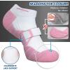 imageHylaea Athletic Running Socks Cushion Padded Moisture Wicking Low Cut3 Pairs Red