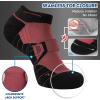 imageHylaea Athletic Running Socks Cushion Padded Moisture Wicking Low Cut3 Pairs Red Blue Green