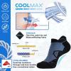 imageHylaea Athletic Running Socks Cushion Padded Moisture Wicking Low Cut3 Pairs Red Blue Green