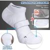imageHylaea Athletic Running Socks Cushion Padded Moisture Wicking Low Cut3 Pairs White