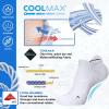 imageHylaea Athletic Running Socks Cushion Padded Moisture Wicking Low Cut3 Pairs White