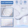 imageHylaea Athletic Running Socks Cushion Padded Moisture Wicking Low Cut3 Pairs White