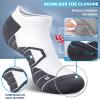 imageHylaea Athletic Running Socks Cushion Padded Moisture Wicking Low CutBlack Grey White 4 Pairs