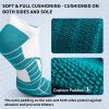 imageHylaea Athletic Running Socks Cushion Padded Moisture Wicking Low CutRed Blue Grey 3 Pairs