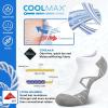 imageHylaea Athletic Running Socks Cushion Padded Moisture Wicking Low CutRed Blue Grey 3 Pairs