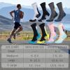 imageHylaea Athletic Running Socks with Cushion Crew Length AntiBlister Moisture Wicking Seamless Toe Grey Black Large 2 Pairs