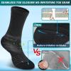 imageHylaea Compression Running Socks for men Coolmax AntiBlister Cushion Crew Socks for Athletic Moisture Wicking ampamp SeamlessBlack 3 Pairs