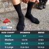 imageHylaea Compression Running Socks for men Coolmax AntiBlister Cushion Crew Socks for Athletic Moisture Wicking ampamp SeamlessBlack 3 Pairs