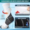 imageHylaea Compression Running Socks for men Coolmax AntiBlister Cushion Crew Socks for Athletic Moisture Wicking ampamp SeamlessBlack Grey White 3 Pairs