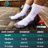 imageHylaea Compression Running Socks for men Coolmax AntiBlister Cushion Crew Socks for Athletic Moisture Wicking ampamp SeamlessLight Grey Dark Grey Black 3 Pairs