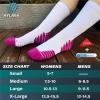 imageHylaea Compression Running Socks for men Coolmax AntiBlister Cushion Crew Socks for Athletic Moisture Wicking ampamp SeamlessLight Red Red Dark Red 3 Pairs