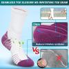 imageHylaea Compression Running Socks for men Coolmax AntiBlister Cushion Crew Socks for Athletic Moisture Wicking ampamp SeamlessLight Red Red Dark Red 3 Pairs