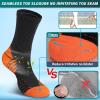imageHylaea Compression Running Socks for men Coolmax AntiBlister Cushion Crew Socks for Athletic Moisture Wicking ampamp SeamlessOrange Green Blue 3 Pairs