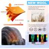 imageHylaea Merino Wool Ski Socks Cold Weather Socks for Snowboarding Snow Winter Thermal Kneehigh Warm Socks Hunting3blue Grey 2 Pairs