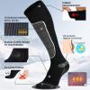 imageHylaea Merino Wool Ski Socks Cold Weather Socks for Snowboarding Snow Winter Thermal Kneehigh Warm Socks Hunting4black Grey 2 Pairs
