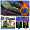 imageHylaea Merino Wool Ski Socks Cold Weather Socks for Snowboarding Snow Winter Thermal Kneehigh Warm Socks HuntingMulti Colors 3 Pairs