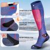 imageHylaea Merino Wool Ski Socks Cold Weather Socks for Snowboarding Snow Winter Thermal Kneehigh Warm Socks HuntingMulti Colors 3 Pairs