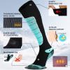 imageHylaea Merino Wool Ski Socks Cold Weather Socks for Snowboarding Snow Winter Thermal Kneehigh Warm Socks HuntingPurple Red Green 3 Pairs