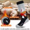 imageHylaea Merino Wool Ski Socks Kids Kneehigh Warm Thermal Snowboard Skating Socks for Boys Girls ToddlerBlack Grey 2 Pairs