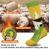 imageHylaea Merino Wool Ski Socks Kids Kneehigh Warm Thermal Snowboard Skating Socks for Boys Girls ToddlerOrange Yellow 2 Pairs