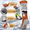 imageHylaea Merino Wool Ski Socks Kids Kneehigh Warm Thermal Snowboard Skating Socks for Boys Girls ToddlerPink Grey 2 Pairs