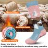 imageHylaea Merino Wool Ski Socks Kids Kneehigh Warm Thermal Snowboard Skating Socks for Boys Girls ToddlerPink Grey 2 Pairs