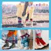 imageHylaea Merino Wool Ski Socks Kids Kneehigh Warm Thermal Snowboard Skating Socks for Boys Girls ToddlerPink Red Gray Blue 2 Pairs