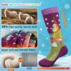 imageHylaea Merino Wool Ski Socks Kids Kneehigh Warm Thermal Snowboard Skating Socks for Boys Girls ToddlerPink Red Gray Blue 2 Pairs