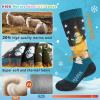 imageHylaea Merino Wool Ski Socks Kids Kneehigh Warm Thermal Snowboard Skating Socks for Boys Girls ToddlerRed Green 2 Pairs