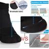 imageHylaea No Show Running Athletic AntiBlister Wicking Coolmax Socks Seamless Antiodor3 Pairs Black
