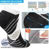imageHylaea No Show Running Athletic AntiBlister Wicking Coolmax Socks Seamless Antiodor3 Pairs Black Grey White