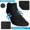 imageHylaea No Show Running Athletic AntiBlister Wicking Coolmax Socks Seamless Antiodor3 Pairs BlackDark GreyGrey