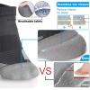imageHylaea No Show Running Athletic AntiBlister Wicking Coolmax Socks Seamless Antiodor3 Pairs BlackDark GreyGrey