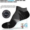 imageHylaea No Show Running Athletic AntiBlister Wicking Coolmax Socks Seamless Antiodor3 Pairs BlackDark GreyGrey