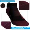 imageHylaea No Show Running Athletic AntiBlister Wicking Coolmax Socks Seamless Antiodor3 Pairs BrownBlueRed