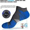 imageHylaea No Show Running Athletic AntiBlister Wicking Coolmax Socks Seamless Antiodor3 Pairs GreyRedBlue