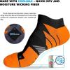imageHylaea No Show Running Athletic AntiBlister Wicking Coolmax Socks Seamless Antiodor3 Pairs OrangeGreenBlue