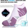 imageHylaea No Show Running Athletic AntiBlister Wicking Coolmax Socks Seamless Antiodor3 Pairs Pink Purple Red