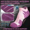 imageHylaea No Show Running Athletic AntiBlister Wicking Coolmax Socks Seamless Antiodor3 Pairs Pink Purple Red