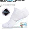 imageHylaea No Show Running Athletic AntiBlister Wicking Coolmax Socks Seamless Antiodor4 Pairs Black White
