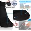 imageHylaea No Show Running Athletic AntiBlister Wicking Coolmax Socks Seamless Antiodor4 Pairs Black White
